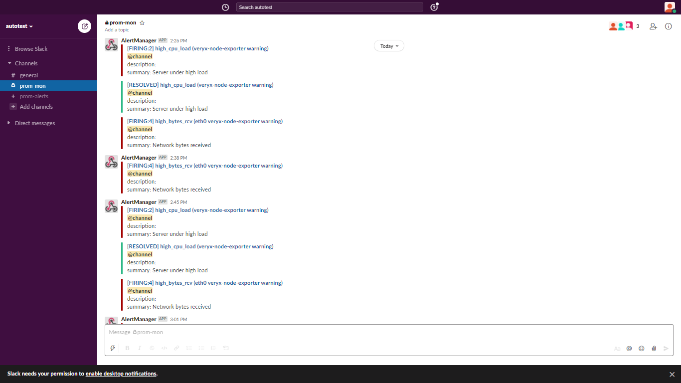 Sample Slack’s Screen
